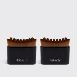 Black Lymphatic Contour Face Brush - 2 Pack